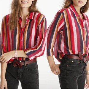 Worn Once! XIRENA stripe beau button down blouse M